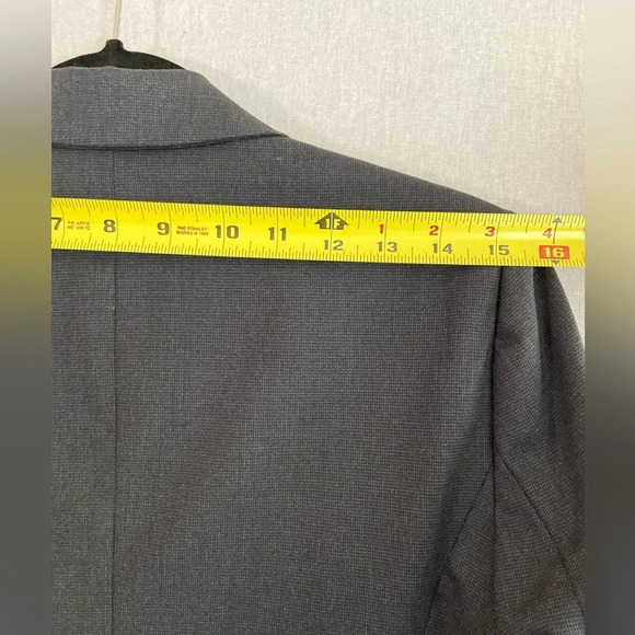 Zara Basic Black 1 button padded Blazer Sz 2 - Picture 7 of 11